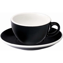 Loveramics Egg Flat White šálka s podšálkou čierna 150 ml