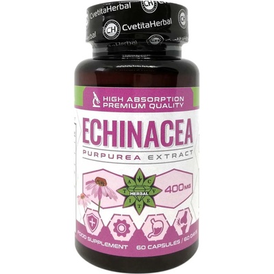 Cvetita Herbal Echinacea, 400 mg, 60 капсули, Cvetita Herbal