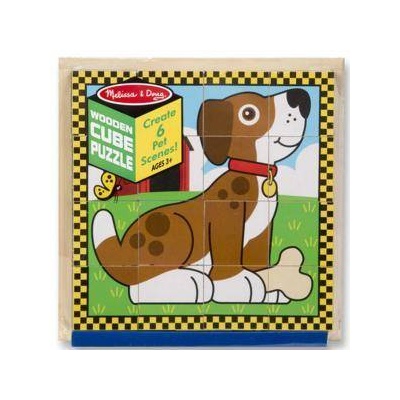 Melissa & Doug Дървен пъзел - Кубчета с животни - 13771 - Melissa and Doug, 000772137713