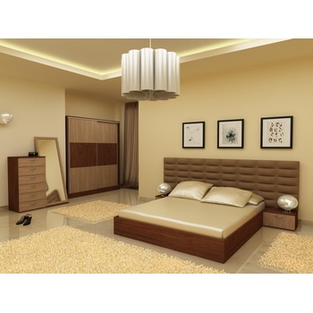 Image 1 of DST Спален комплект за матрак 120/190 Elena-dst, венге и дъб амбер