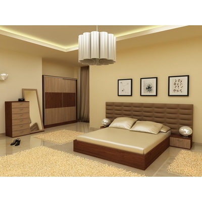 DST Спален комплект за матрак 120/190 Elena-dst, венге и дъб амбер