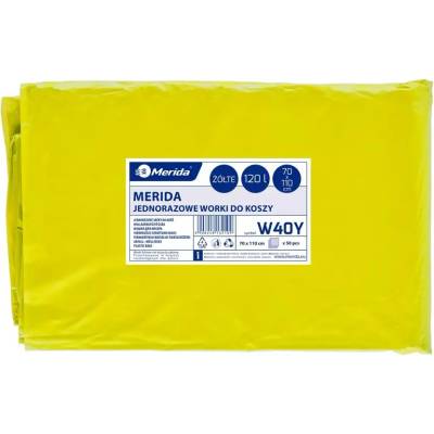 Merida pytle LDPE 40µm 160 L 10ks žluté