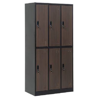 Метален шкаф Carmen CR-1243 J, 6x шкафове, 6x рафтове, 6х лост за закачалки, прахово боядисан, метален, заключване на вратите, вентилационен отвор, товаропоносимост на един рафт 40kg, черен (bt-3580017_9)