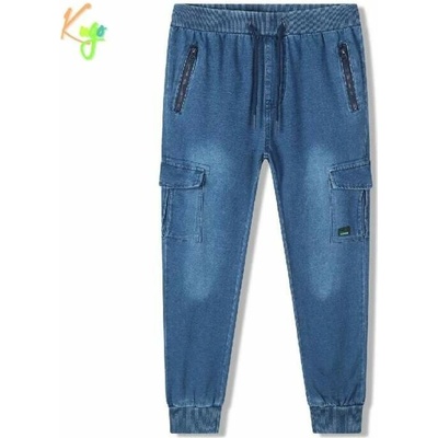 Kugo Chlapecké riflové tepláky kalhoty CK0932 modré