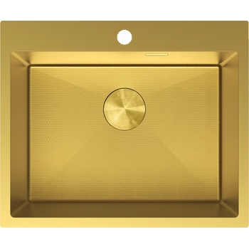 Mexen Solix стоманена мивка 1-камерна 600 x 500 mm, златен HC - 6408601000-55HC (6408601000-55HC)