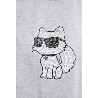 Karl Lagerfeld Памучна тениска Karl Lagerfeld IKON (A3W17110)