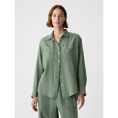 GAP Мушамена риза oversize GAP GAP | Zelen | ЖЕНИ | XS