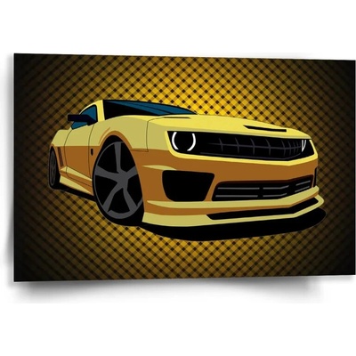 Sablio Obraz Chevrolet Camaro Žltá mriežka - 60x40 cm