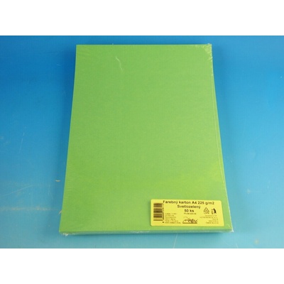 Kreslící karton A4 225 g/50 světlezelený