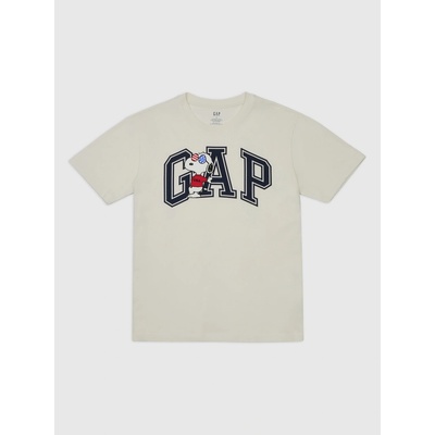Gap Gap & Peanuts Snoopy logom biele