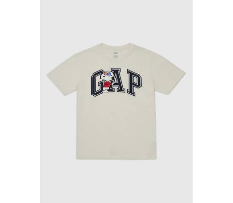 Gap Gap & Peanuts Snoopy logom biele