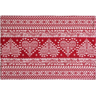 SCANquilt prostírání motiv srdce červená prostírání 30x45cm