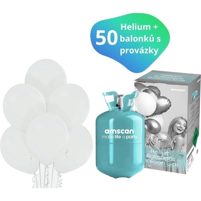 balonky.cz Helium sada balónky bílé