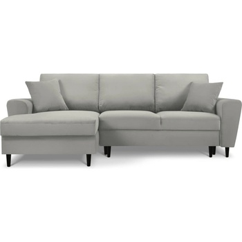 Cosmopolitan Design Светлосив разтегателен ъглов диван с място за съхранение от рипсено кадифе (ляв ъгъл) Kyoto - Cosmopolitan Design (COS_LCF_72_F1_KYOTO6)