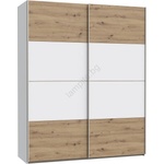 Forte Гардероб KARO 170x210 см бял/артизан дъб (FR0086)