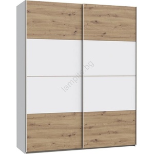 Forte Гардероб KARO 170x210 см бял/артизан дъб (FR0086)