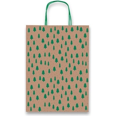 Taška SADOCH Kraft Natale zelená 16x8x21