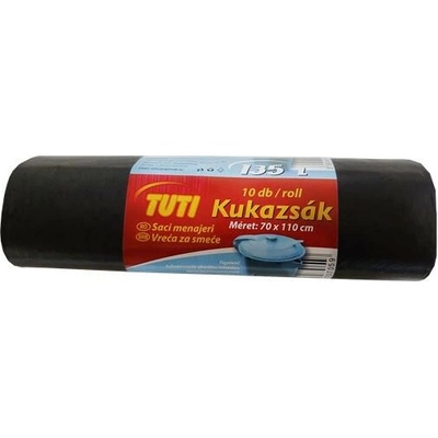 TUTI Vrecia na odpadky 17µm 135 l 10 ks čierna