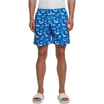 Urban Classics Бански гащета Urban classics Pattern swimming shorts - Blue (Bright Blue / White)