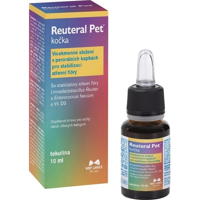NBF Lanes Reuteral Pet kočka kapky 10 ml