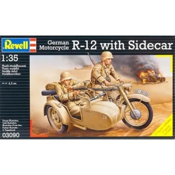Revell German Motorcycle R-12 With sidecar (3090)