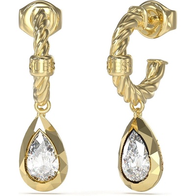 Guess očarujúce pozlátené náušnice 4G Light JUBE05243JWYGT/U