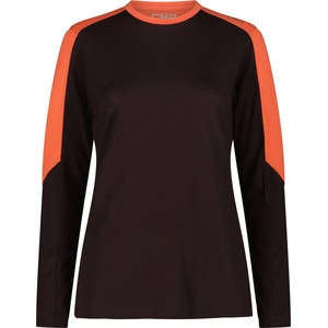 CMP Дамски вълнен пуловер CMP Women's T-Shirt 36N1916 Merino longsleeve - Black Berry - размер 42 (EU) (105-7527-0215)