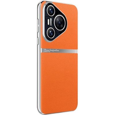 GKK Кожен Калъф за Huawei Pura 70, GKK Leather Case, Оранжев (5906601902081)