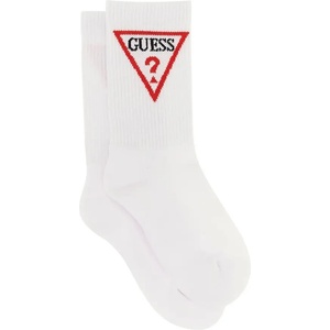 Guess Чорапи в бяло с голямо червено лого Guess