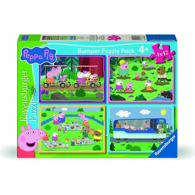 Ravensburger Prasátko Peppa Sláva nazdar výletu 4 × 42 dílků