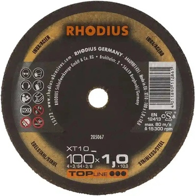 Rhodius Řezný kotouč 100 x 1,0 x 10,0 mm 205067