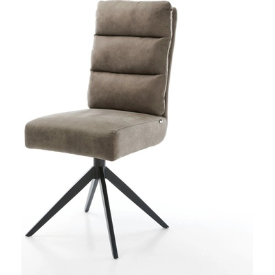 Delife Pela-Flex mikrovlákno taupe vintage křížová podnož široká černá taštičkové pružiny