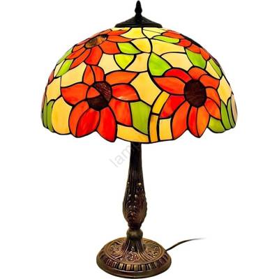 Brilagi - Tiffany витражна настолна лампа SUNFLOWER 2xE27/60W/230V (BG4366)