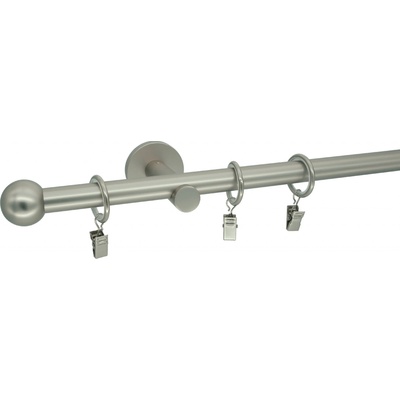KovovégarnýžeCZ Ballo modern 19 mm Dvouřadá Kroužky s žabkou matný nikl 360 cm