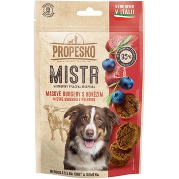 Partner in Pet Food PROPESKO MISTR Mini Burgers - лакомство за куче, месен бургер с говеждо, 95 % протеин - 60гр - 40914