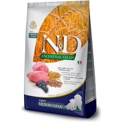 N&D dog AG puppy medium & maxi lamb spelt oats & blueberry 2,5 kg