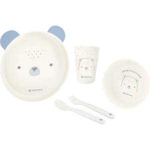 KikkaBoo Сет за хранене пластмаса Bear with me Blue (31302040136)