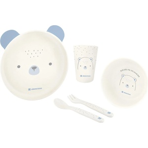 KikkaBoo Сет за хранене пластмаса Bear with me Blue (31302040136)