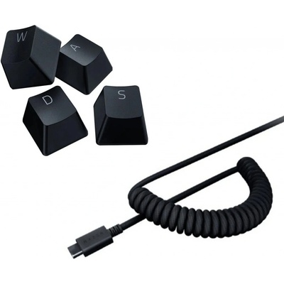 Razer PBT Keycap + Coiled Cable Upgrade Set černé (US/UK) RC21-01490800-R3M1 – Zboží Živě