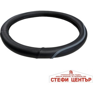 Paolo Калъф за волан 3031 Черно/Синьо М-38см (21389) - steficenter