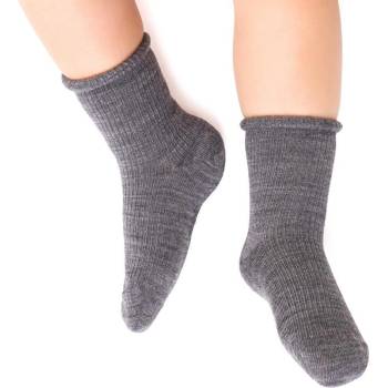 Danko Dětské merino ponožky šedý melír