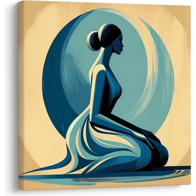 Obraz klidná silueta před měsícem - 40x40