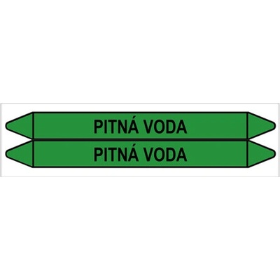 Značení potrubí, pitná voda,2 ks, 450 × 52 mm PZ 009305