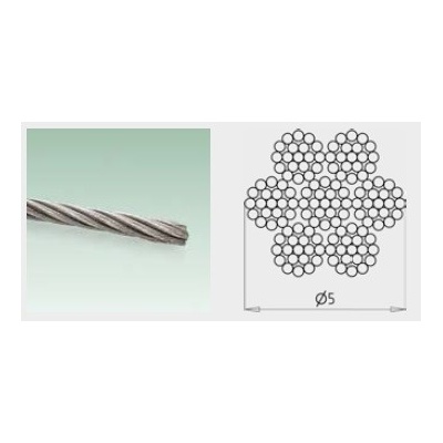 JAP Nerezové Lanko O 5 mm, AISI 304 – Zbozi.Blesk.cz