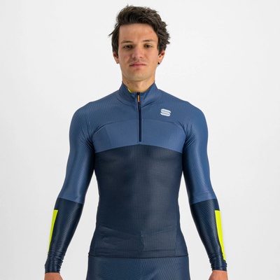 Sportful APEX mikina tmavomodrá/žltá