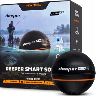 Deeper Smart Fishfinder Sonar Pro Black DP1H20S10