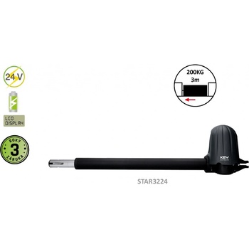 PRAVÝ pohon (BEZ ENCODERA) pre krídlovú bránu do 3m/krídlo