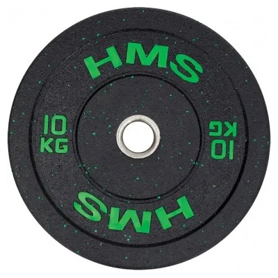 HMS Гумен диск с тегло 10 кг/ 51 мм hms htbr10 - зелен