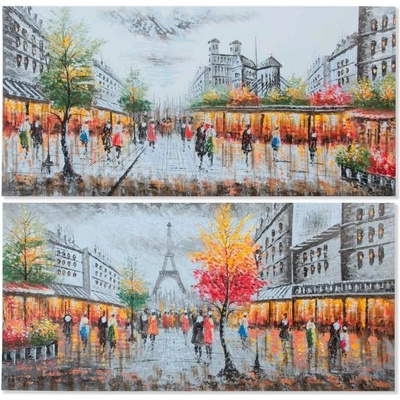 Obraz "STREETS in PARIS" 140x70x4/2dr.