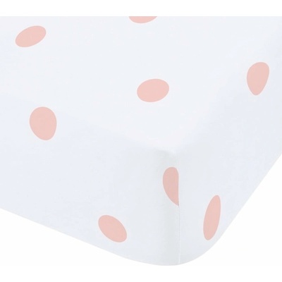 Catherine Lansfield Polka Dot prostěradlo růžové bílé 135x190